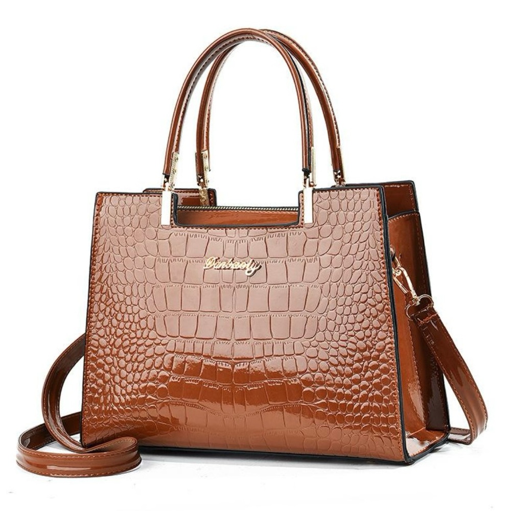 Danbaoly Brown Patent Handbag